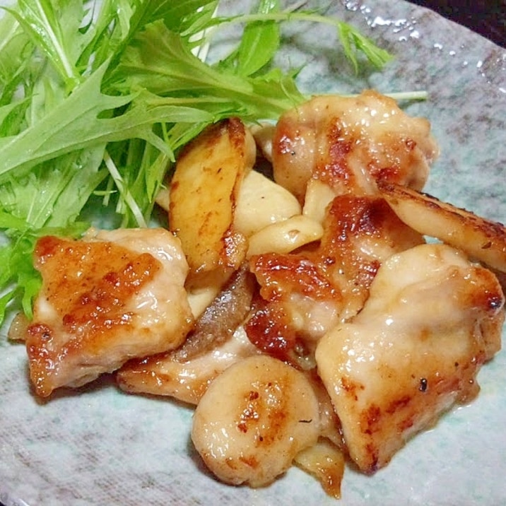 鶏肉とエリンギのマヨポン炒め☆